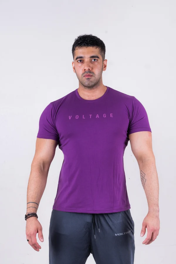Monochrome T-Shirt Men - Purple
